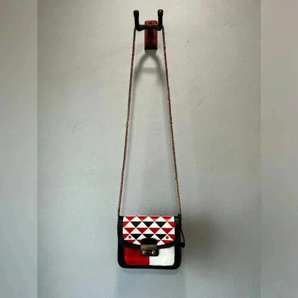 Retro vibes red•black•white CrossBody hand Bag - Picture 1 of 11